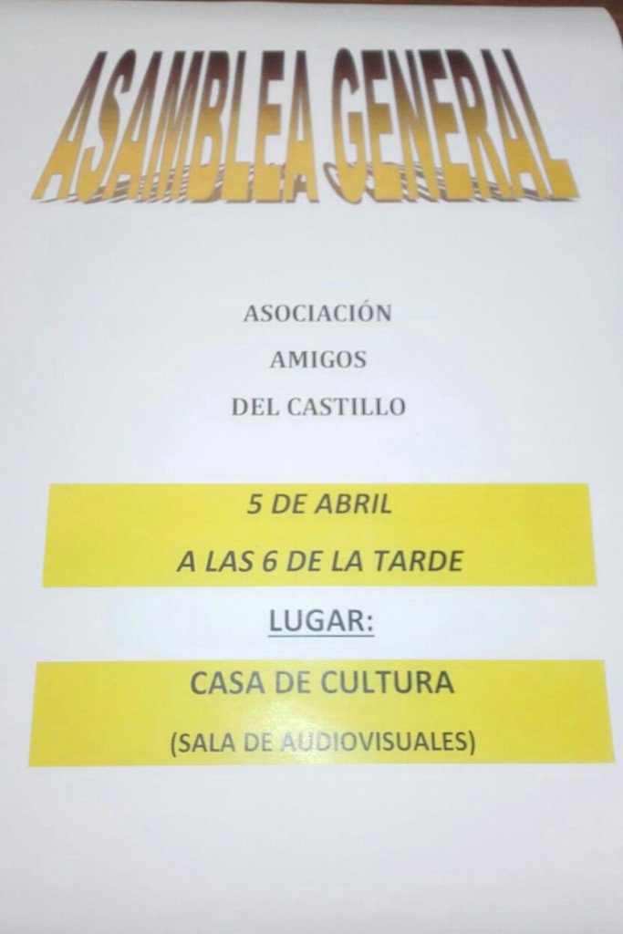 Asamblea General Asociacion Amigos del Castillo